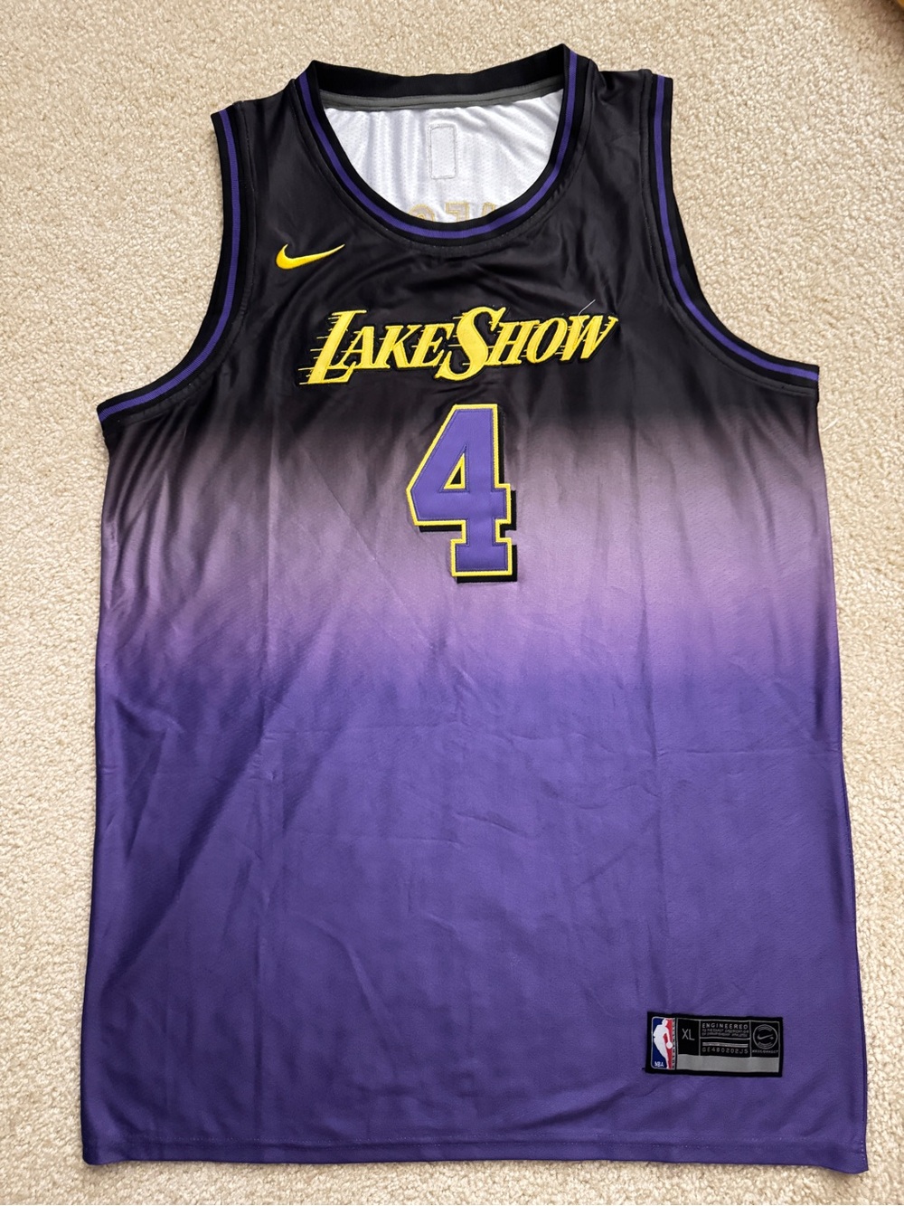 NBA Lakers Dalton Knecht Purple/Black #4 'Lake Show' Jersey